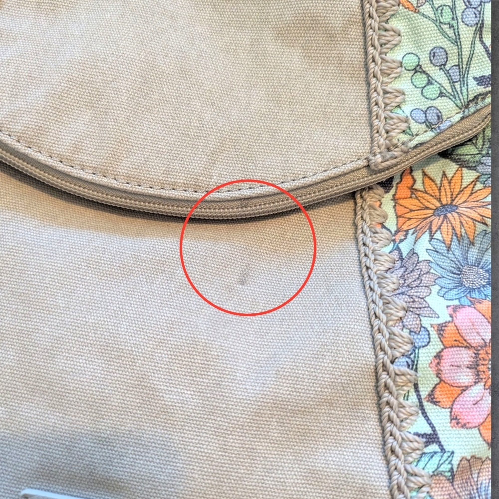 Sakroots Beige Canvas Crossbody with Floral Accent - Picture 11 of 11